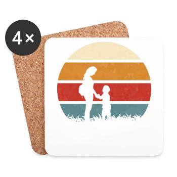 Mother - Mother's Day Gifts - Coasters (set of 4) - white - Front