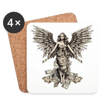 Flügel aus Geldschein / Money - Engelsdesign - Coasters (set of 4) - white - Front