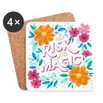 Magic and flowers - Coasters (set of 4) - white - Front