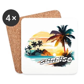 Sunrise - Coasters (set of 4) - white - Front