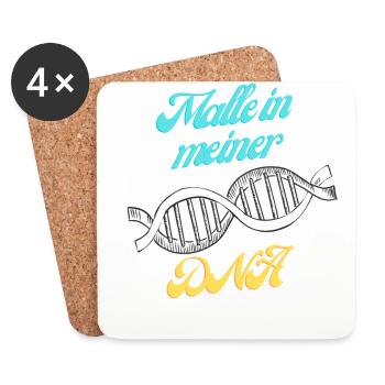 Malle in meiner DNA - Untersetzer (4er-Set) - Weiß - Vorne