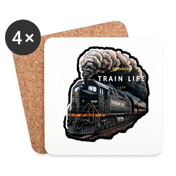 Train Life : Le train de l'aventure - Dessous de verre (lot de 4) - blanc - Devant