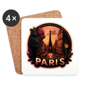 Une touche de Paris dans votre vie - Dessous de verre (lot de 4) - blanc - Devant