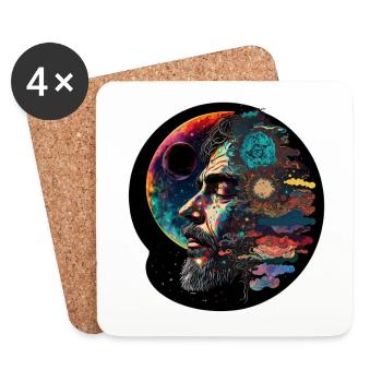Les voyages nocturnes , Dreams rêveur - Dessous de verre (lot de 4) - blanc - Devant