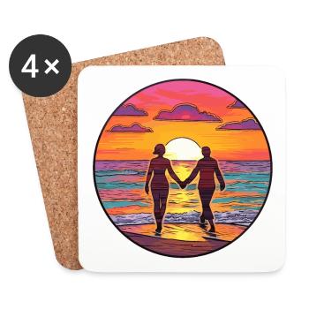 Ocean of Love - Coasters (set of 4) - white - Front