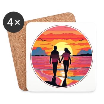 Ocean of Love - Coasters (set of 4) - white - Front