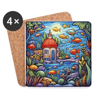 Aquarium - Coasters (set of 4) - white - Front