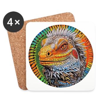 Iguan dreams - Coasters (set of 4) - white - Front