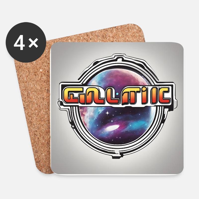 70er tshirt design galactic - Untersetzer (4er-Set) - Weiß