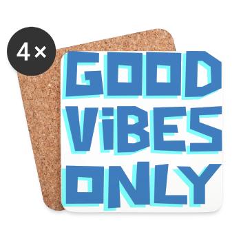 BON VIBZ SEULEMENT ! - Dessous de verre (lot de 4) - blanc - Devant