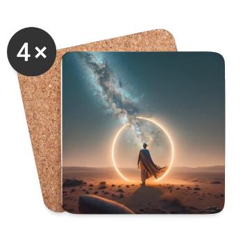 désert - Dessous de verre (lot de 4) - blanc - Devant