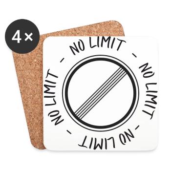 Pas de limite - Dessous de verre (lot de 4) - blanc - Devant