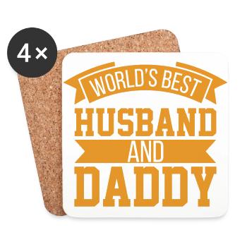 The Best Married and Father - Coasters (set of 4) - white - Front
