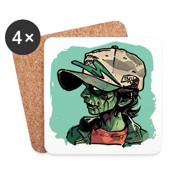 Zombie Girl - Coasters (set of 4) - white - Front