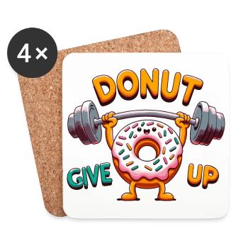 Donut, gib auf - Untersetzer (4er-Set) - Weiß - Vorne