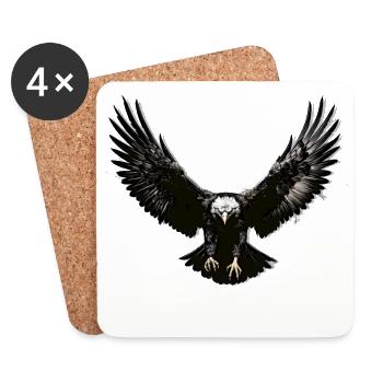 Adler der Erhabenheit - Untersetzer (4er-Set) - Weiß - Vorne