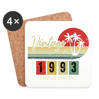 1993 Limited Edition Born 1993 Anniversary Gift - Coasters (set of 4) - white - Front