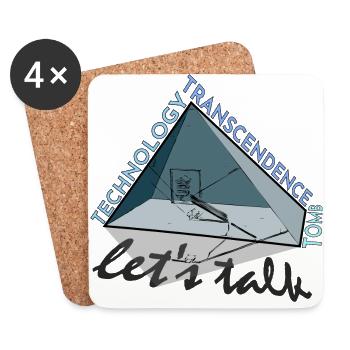 Pyramid Tomb Technology Transcendence - Dark font - Coasters (set of 4) - white - Front