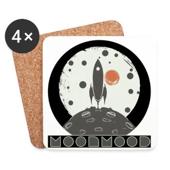 Moon Mood - Untersetzer (4er-Set) - Weiß - Vorne