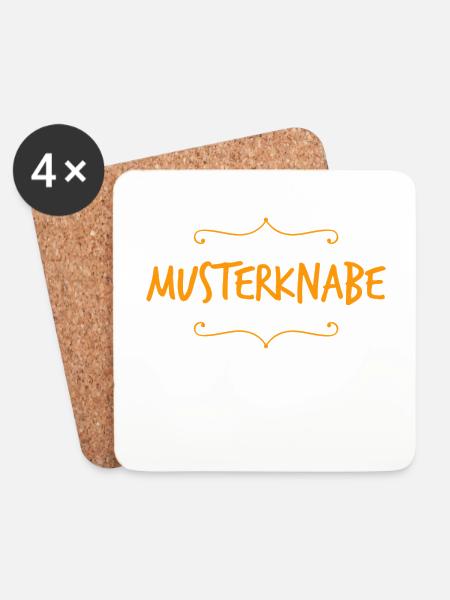 Streber - Untersetzer (4er-Set) - Weiß