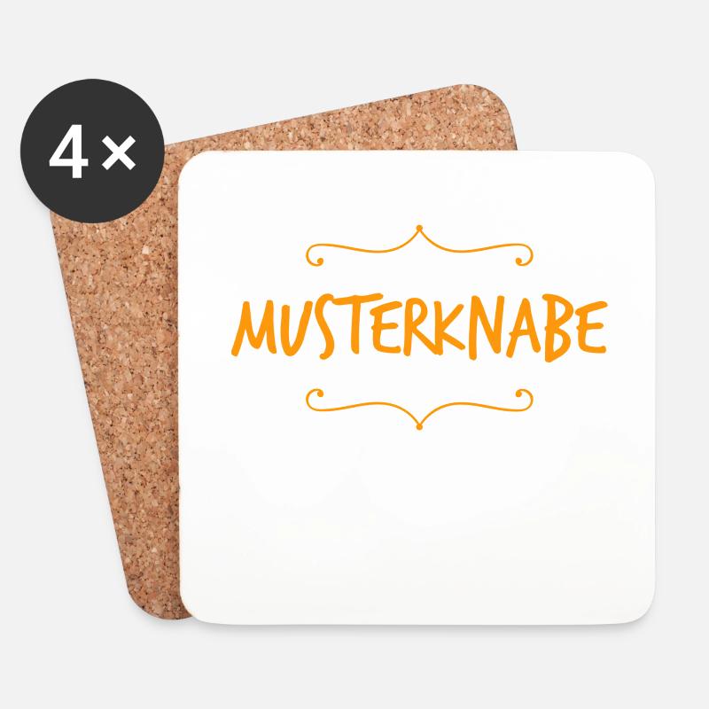 Streber - Untersetzer (4er-Set) - Weiß