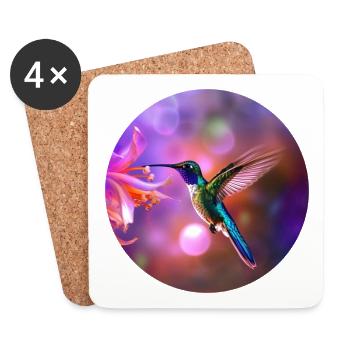 Kolibri-Zauber-Kollektion - Untersetzer (4er-Set) - Weiß - Vorne