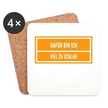 ich bin richtig clever - Untersetzer (4er-Set) - Weiß - Vorne