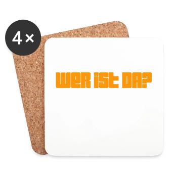 wer da? - Untersetzer (4er-Set) - Weiß - Vorne