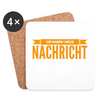 es gibt Post - Untersetzer (4er-Set) - Weiß - Vorne