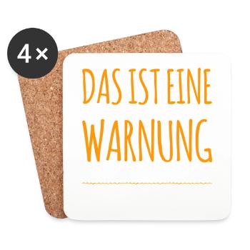 so sieht eine Warnung aus - Untersetzer (4er-Set) - Weiß - Vorne