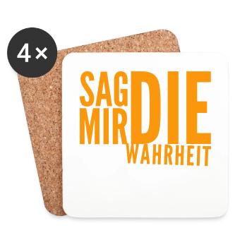 sei redlich - Untersetzer (4er-Set) - Weiß - Vorne