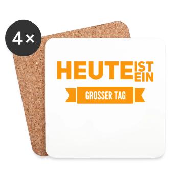 heute ist ein fantastischer Tag - Untersetzer (4er-Set) - Weiß - Vorne