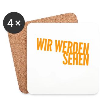 kucken wir mal - Untersetzer (4er-Set) - Weiß - Vorne