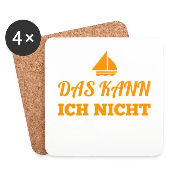 das kann ich nicht - Untersetzer (4er-Set) - Weiß - Vorne