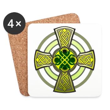 Celtic Cross - Coasters (set of 4) - white - Front