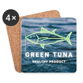 GREEN Tuna - It´s a fish - Untersetzer (4er-Set) - Weiß - Vorne