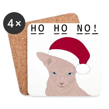 Ho ho nein! - Untersetzer (4er-Set) - Weiß - Vorne