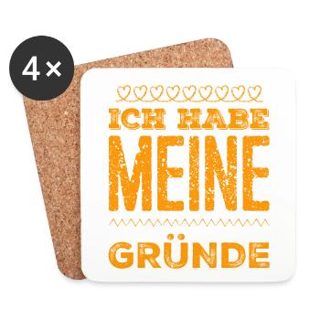 ich weiß warum - Untersetzer (4er-Set) - Weiß - Vorne