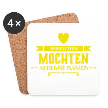 merkwürdiger Name - Untersetzer (4er-Set) - Weiß - Vorne