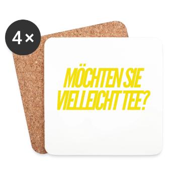 Bock auf Tee? - Untersetzer (4er-Set) - Weiß - Vorne