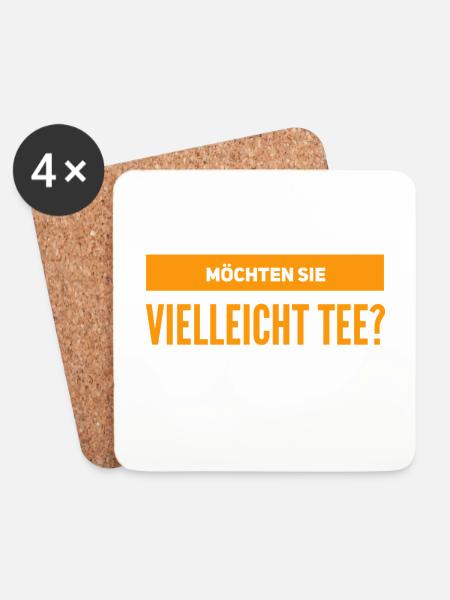 mögen sie Tee? - Untersetzer (4er-Set) - Weiß