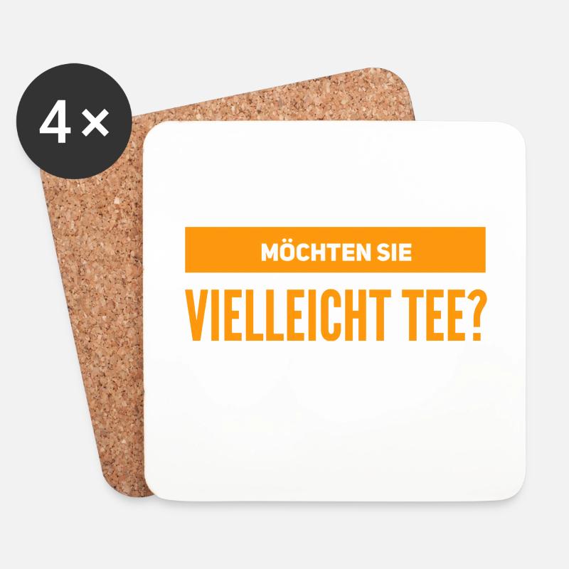 mögen sie Tee? - Untersetzer (4er-Set) - Weiß