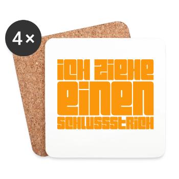 ich fange neu an - Untersetzer (4er-Set) - Weiß - Vorne