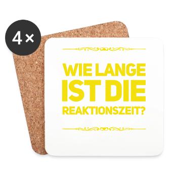Reaktionszeit - Untersetzer (4er-Set) - Weiß - Vorne