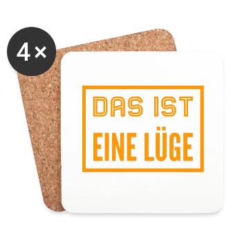 Lügen sind mies - Untersetzer (4er-Set) - Weiß - Vorne