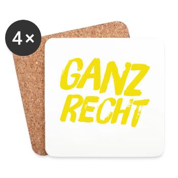 ganz recht - Untersetzer (4er-Set) - Weiß - Vorne