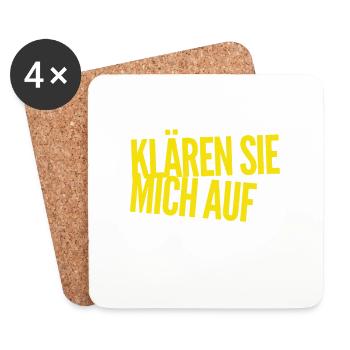 ich möchte aufgeklärt werden - Untersetzer (4er-Set) - Weiß - Vorne