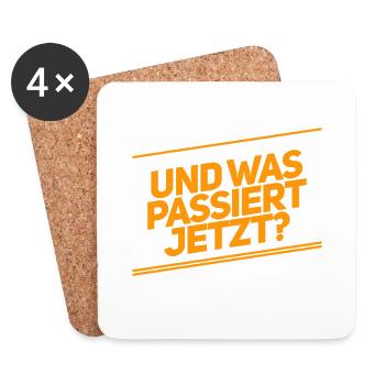 was kommt jetzt? - Untersetzer (4er-Set) - Weiß - Vorne