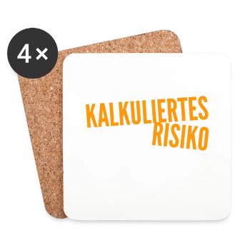 ich stehe auf kalkuliertes Risiko - Untersetzer (4er-Set) - Weiß - Vorne