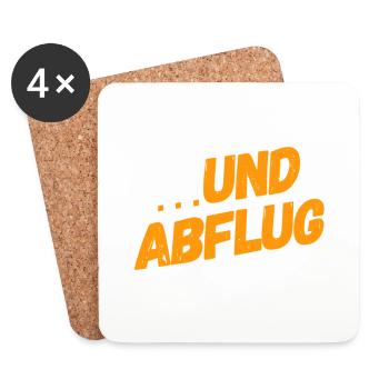 ab geht die Post - Untersetzer (4er-Set) - Weiß - Vorne